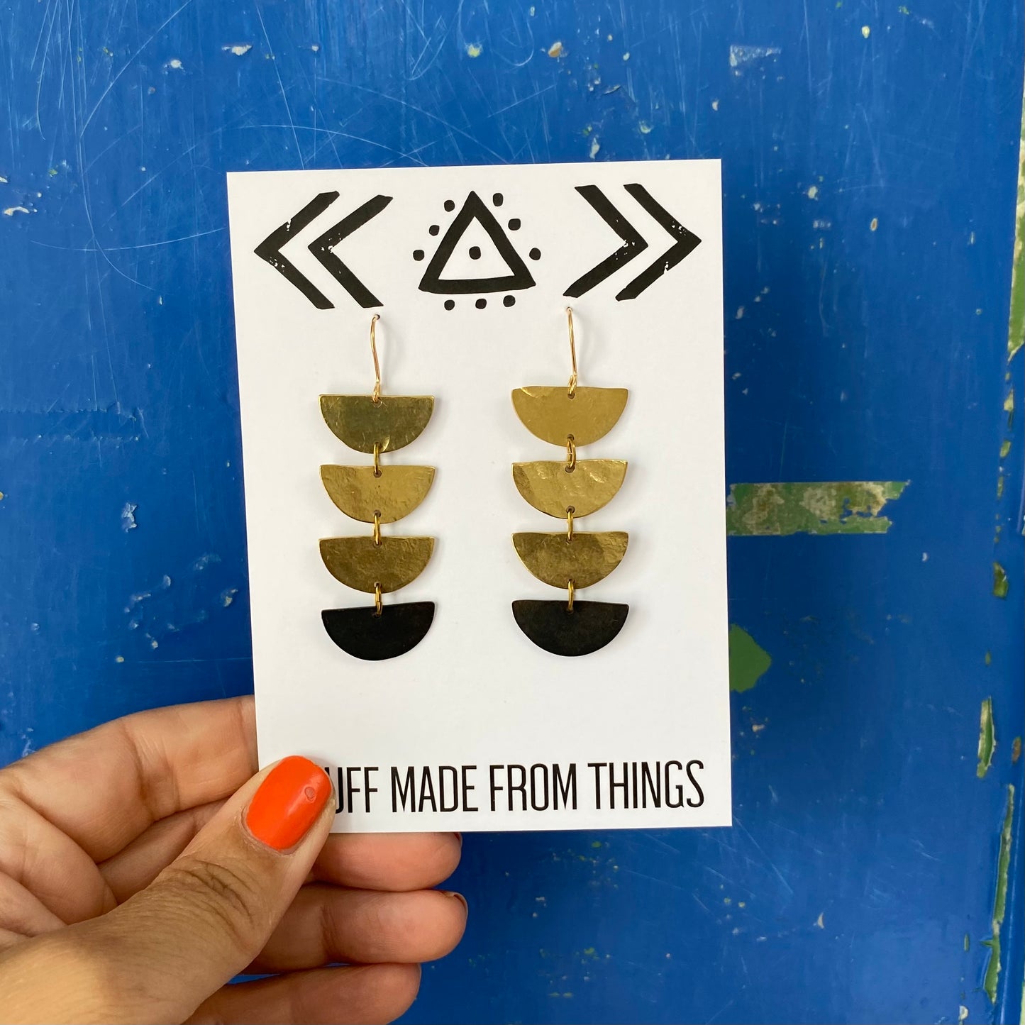 DUSK Earrings Brass Statement Earrings