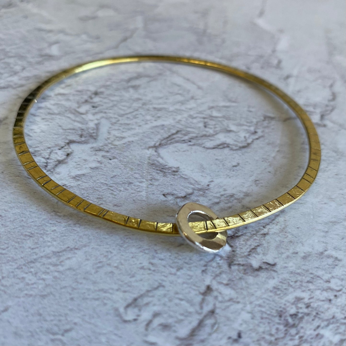 LINYOW Brass and Recycled Silver Bangle