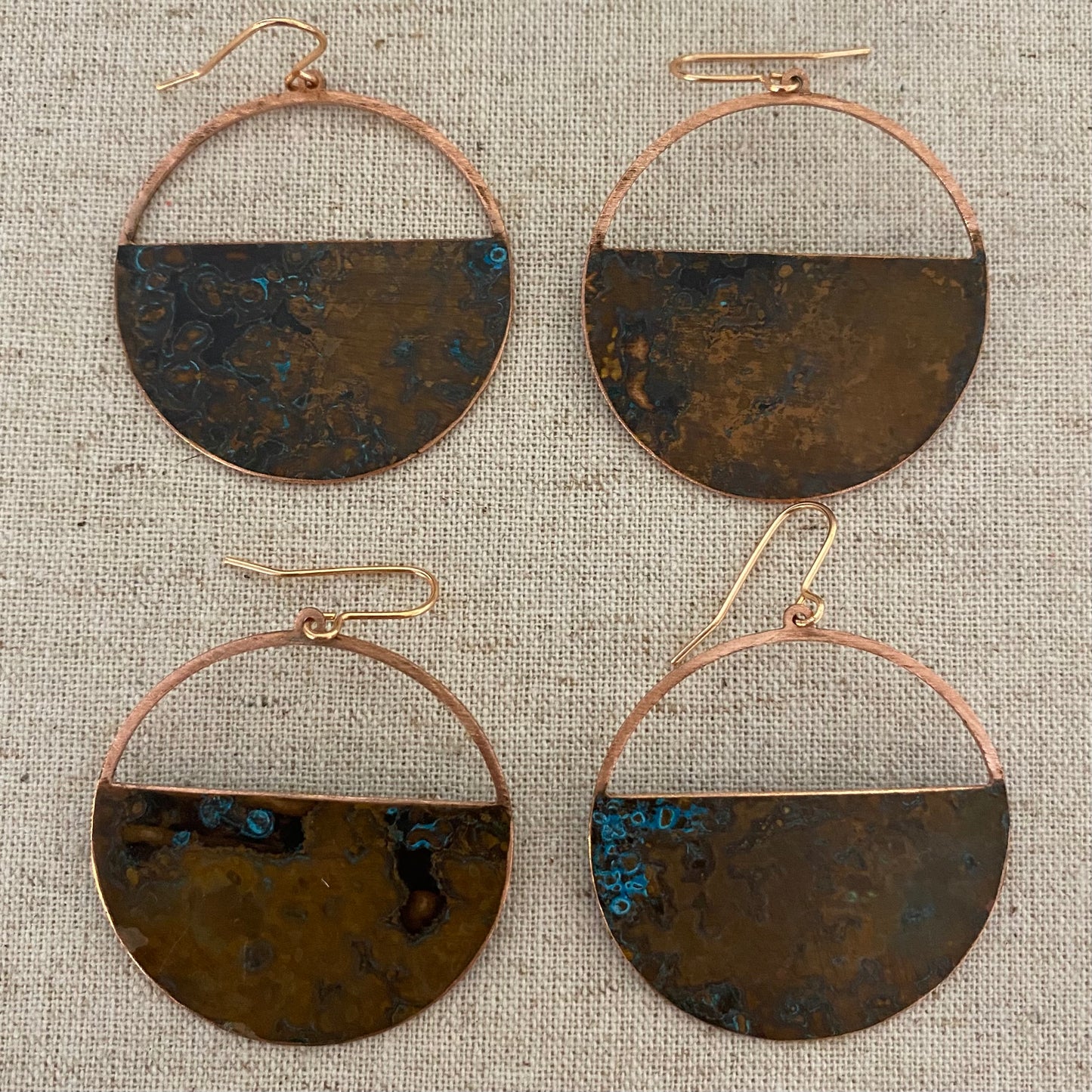 DIA Patina Copper Hoop Earrings