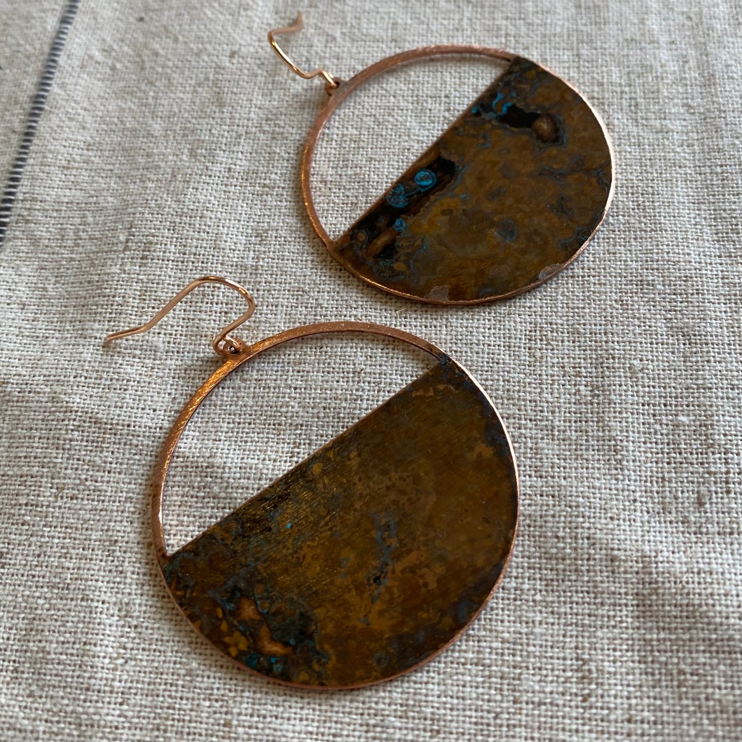 DIA Patina Copper Hoop Earrings