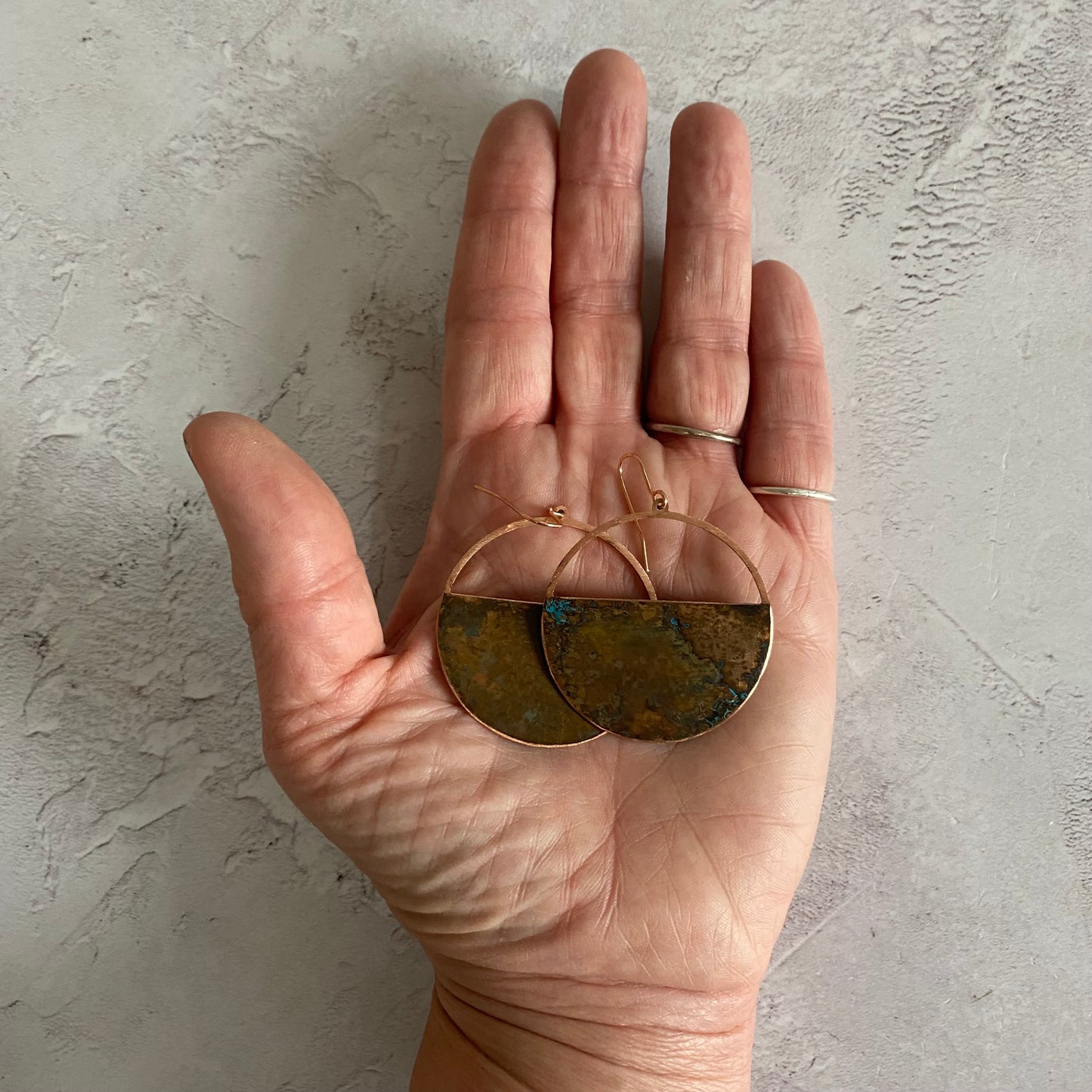 DIA Patina Copper Hoop Earrings