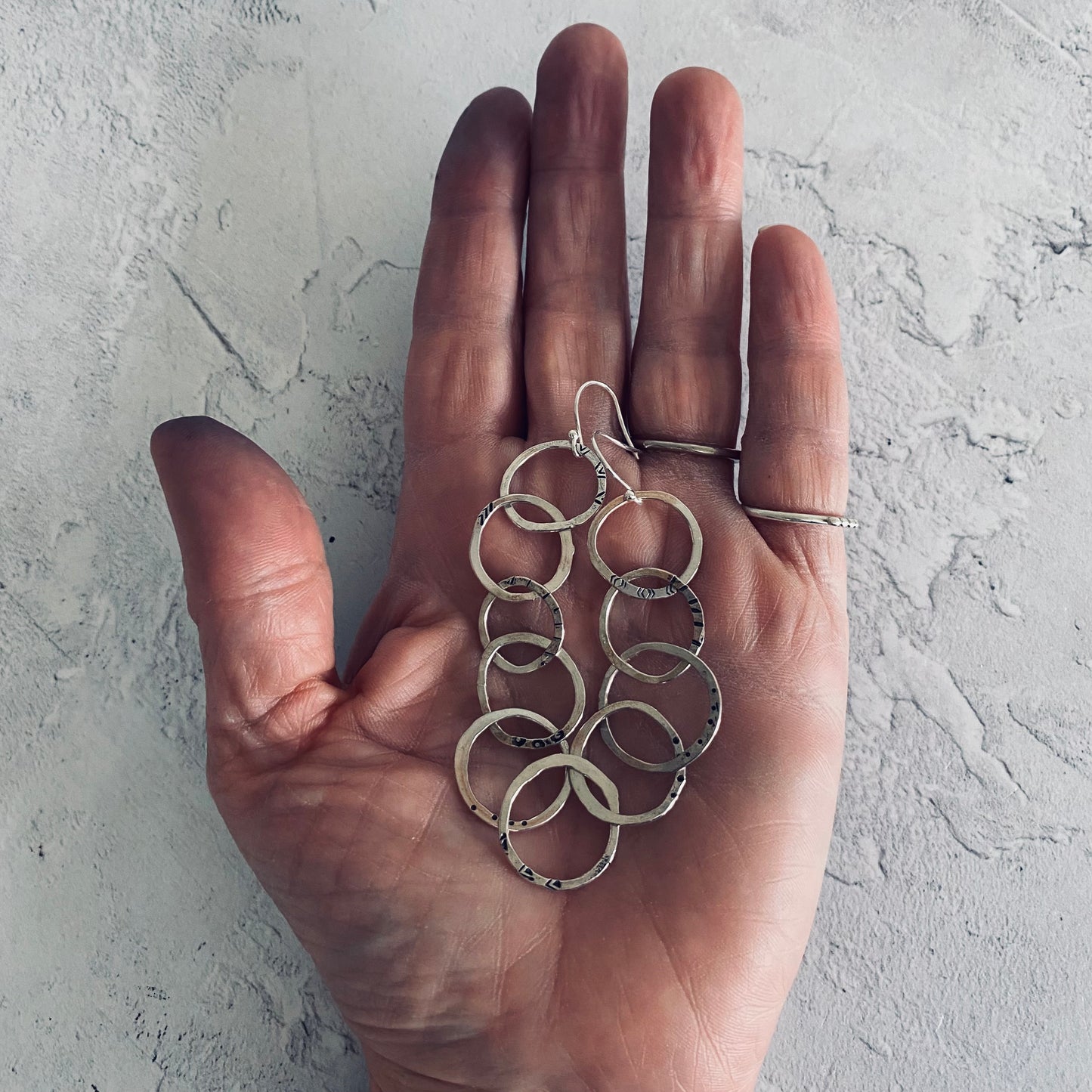 CIPHER Recycled Silver Chain Earrings