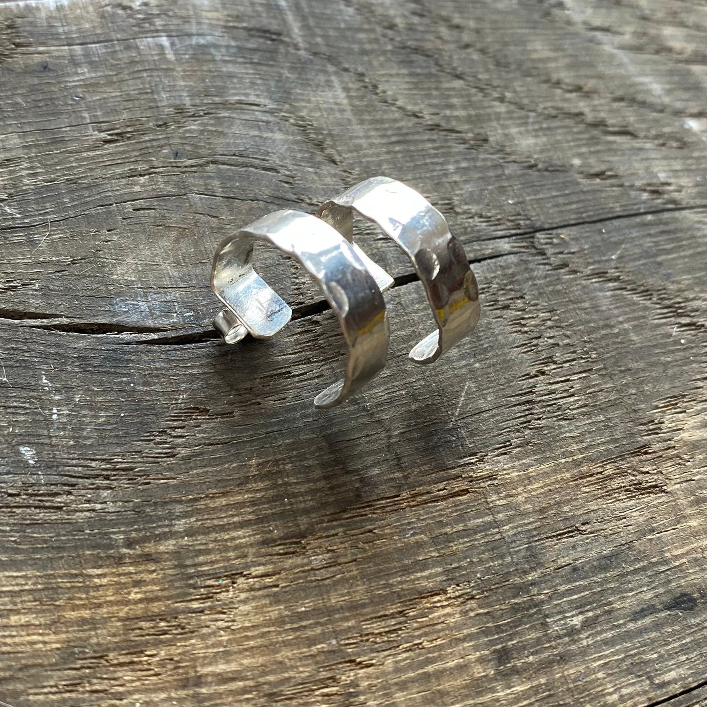 Recycled Silver Chunky Hoops