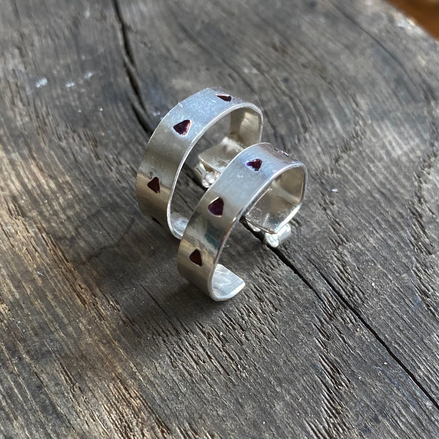 Recycled Silver Chunky Hoops