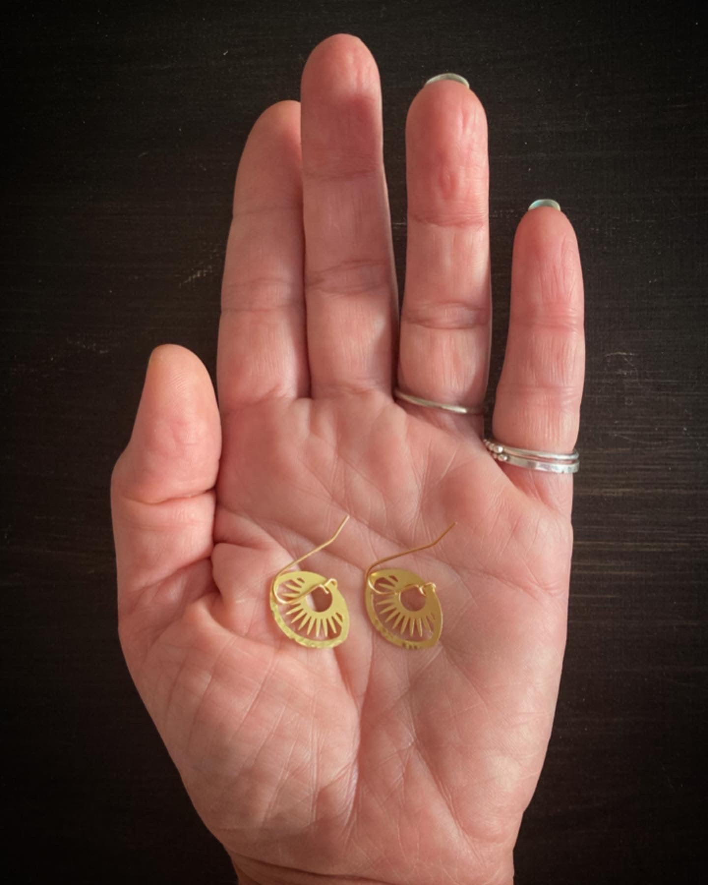 Bright Eyes Hammered Eye Earrings