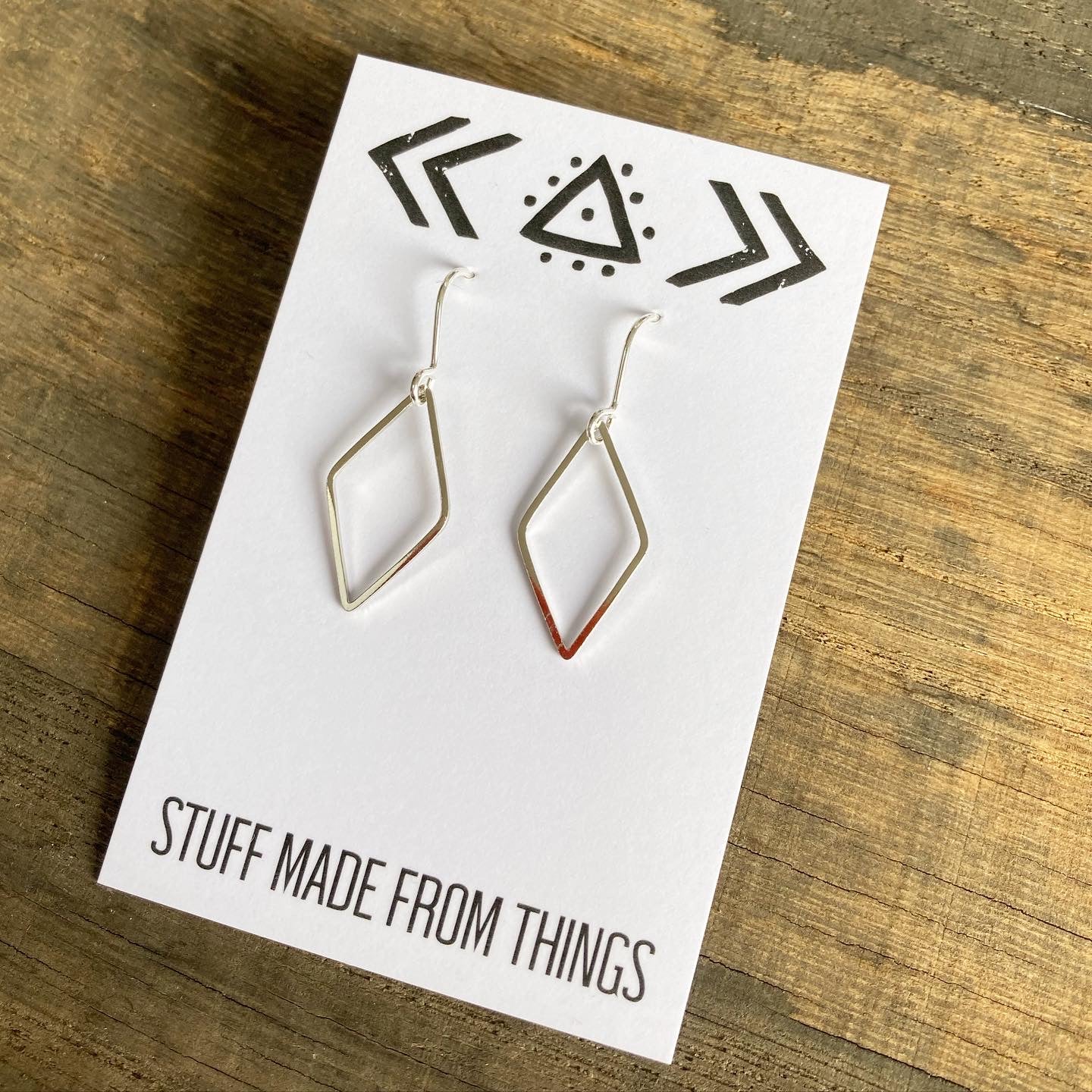 Tiny Silver Tone Diamond Hoop Earrings