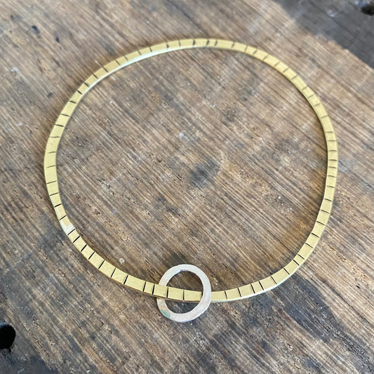 LINYOW Brass and Recycled Silver Bangle