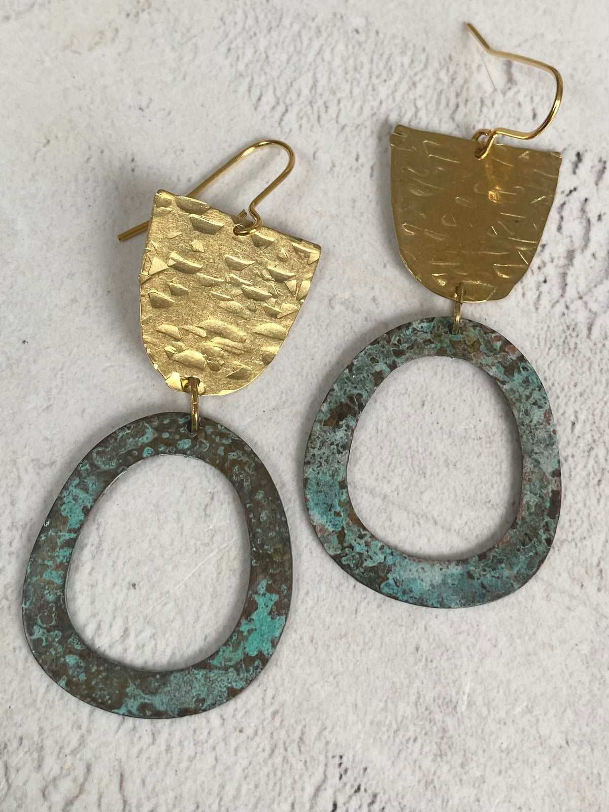 HEPWORTH Patinated Brass Earrings