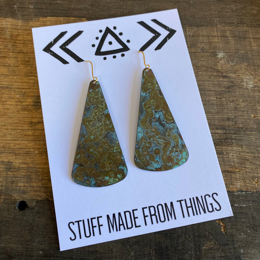 SHOAL Patinated Brass Earrings