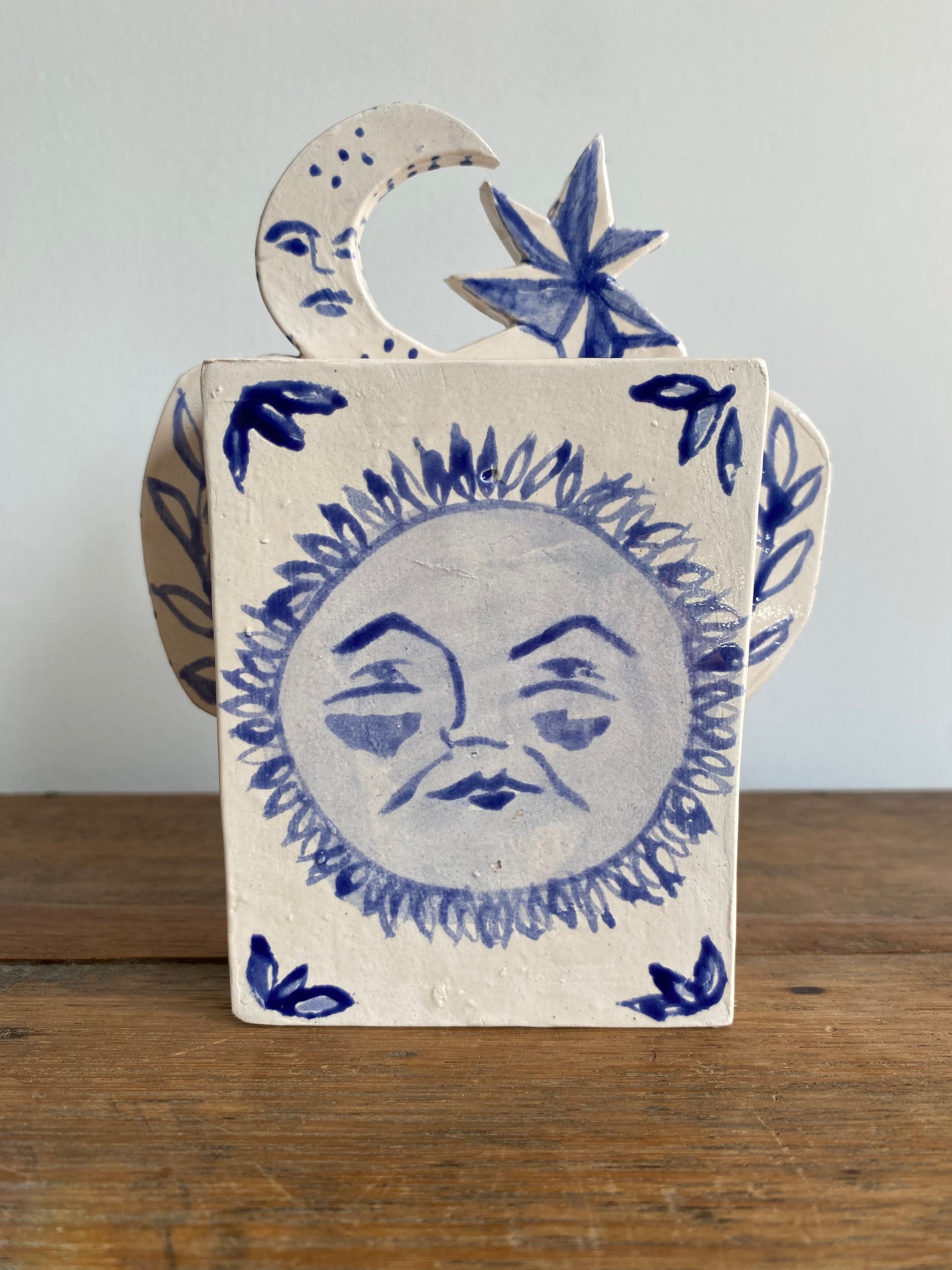 Little Altar - Temple - Ceramic Art - Object - Blue and White