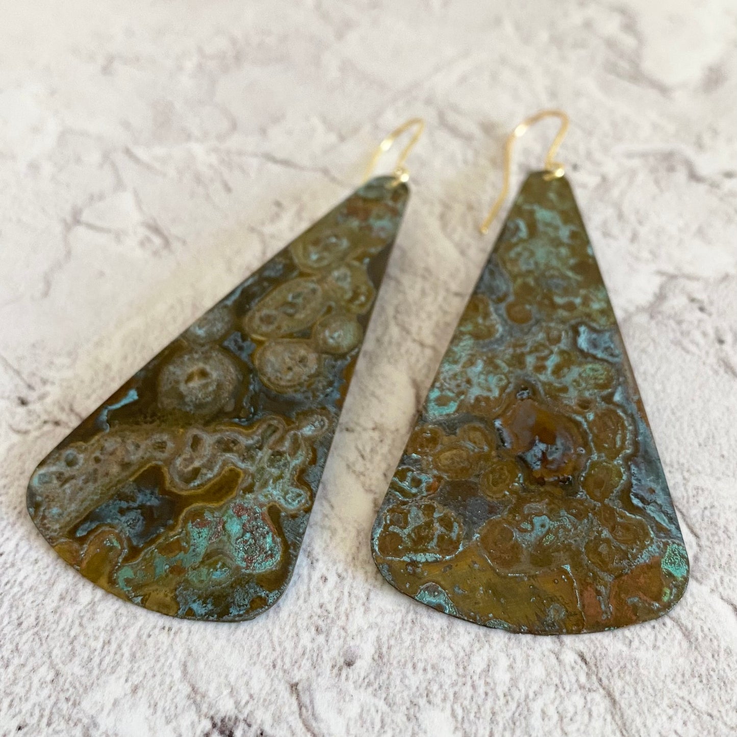 SHOAL Patinated Brass Earrings