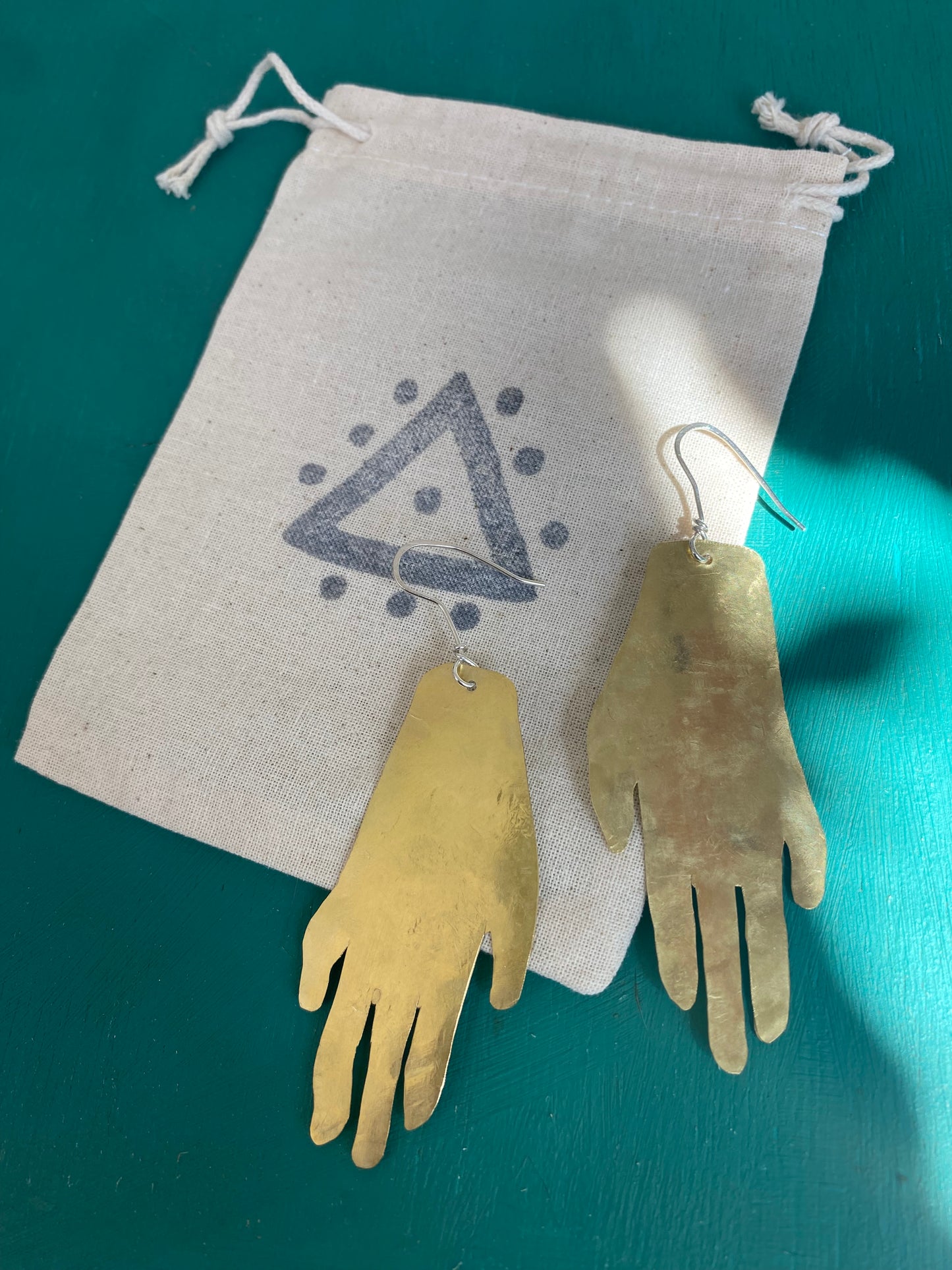 Golden Hands Statement Earrings