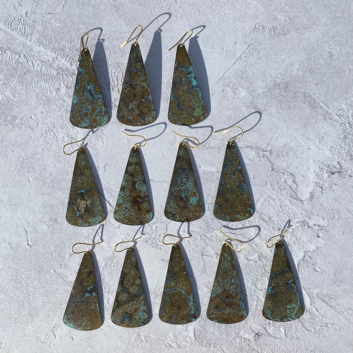 SHOAL Patinated Brass Earrings