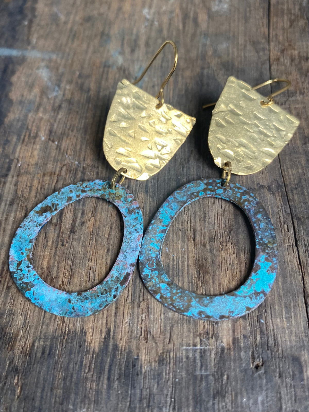 HEPWORTH Patinated Brass Earrings