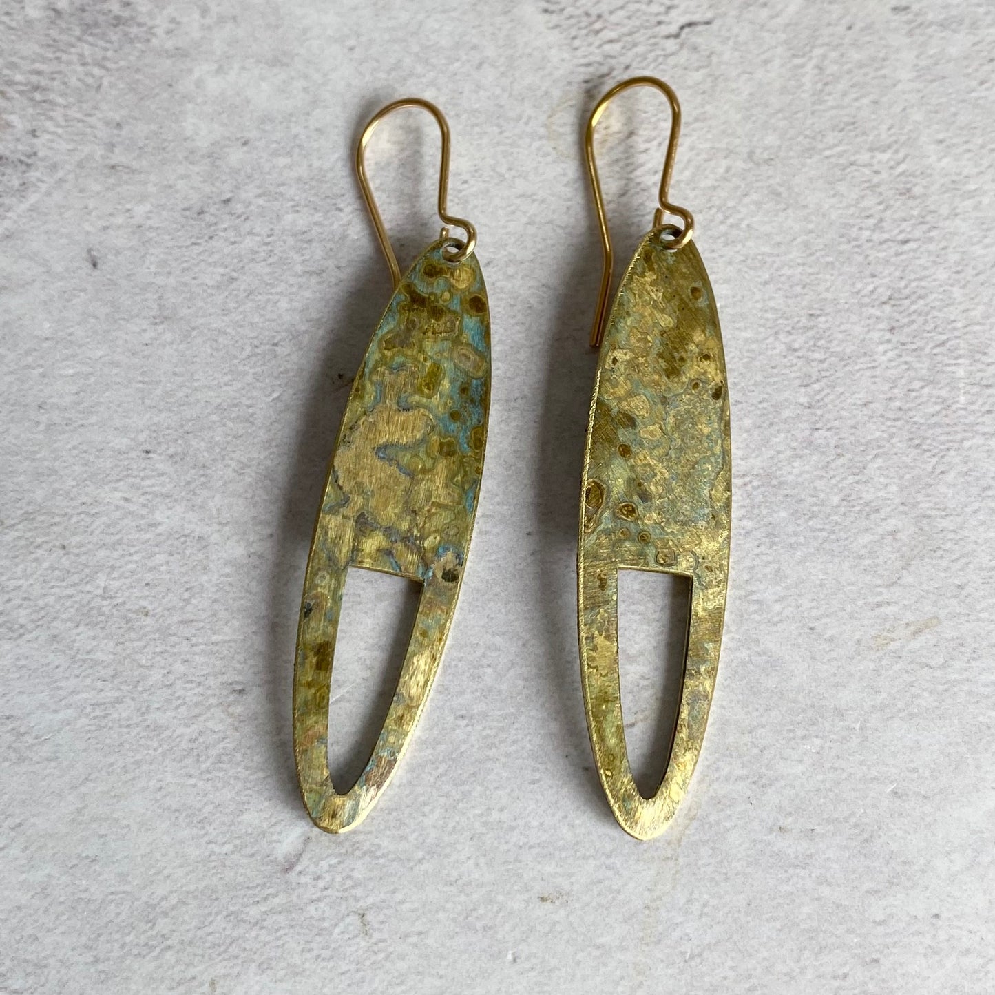 DUNE Patinated Brass Earrings