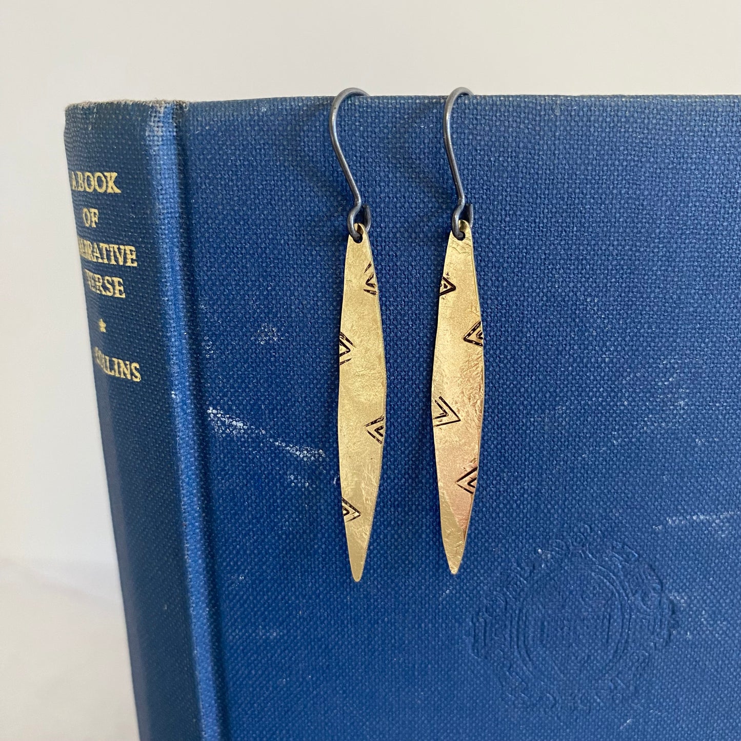 ELLIPSE Brass Hammered Earrings
