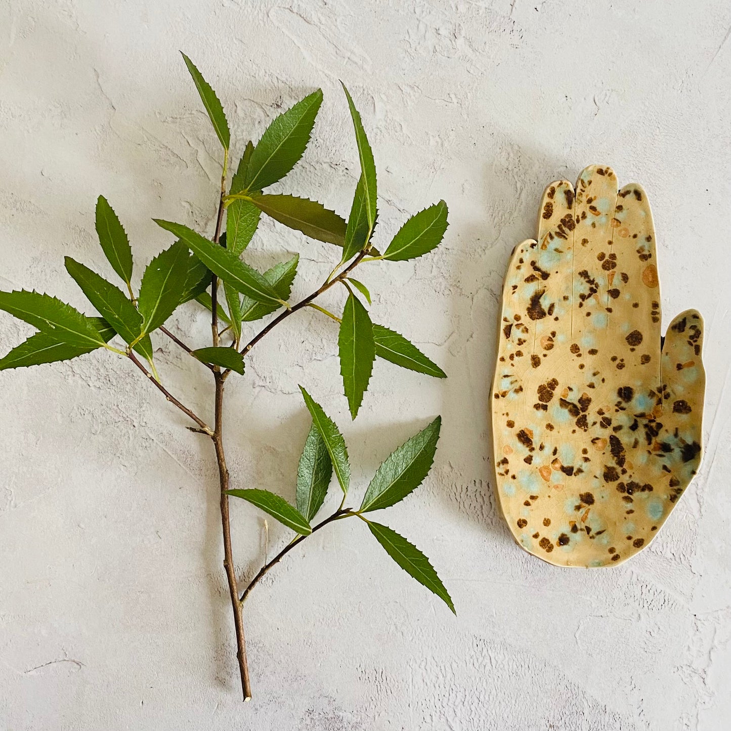 Ceramic Hand Trinket Dish - Dappled