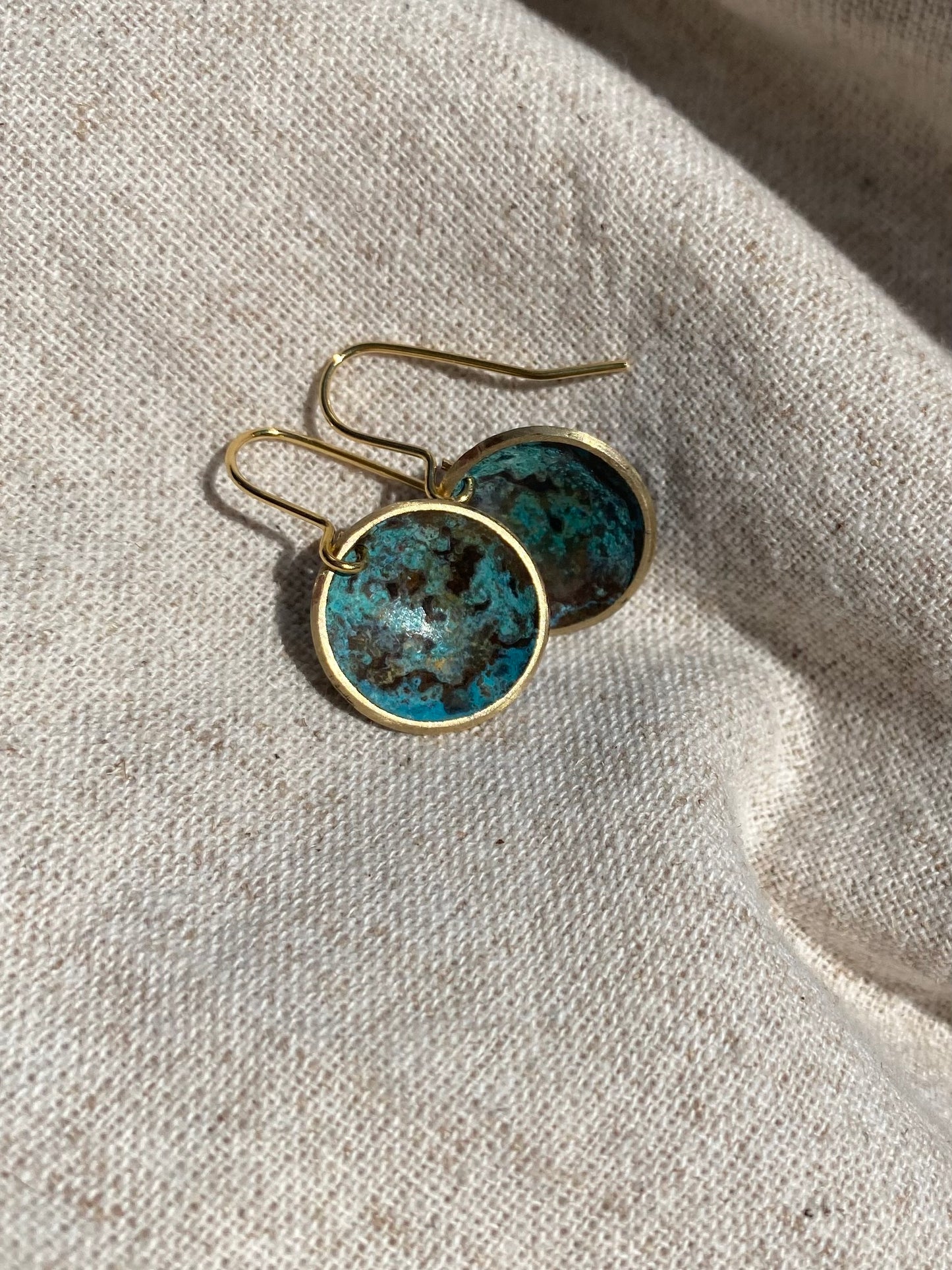 Verdigris Dome Earrings
