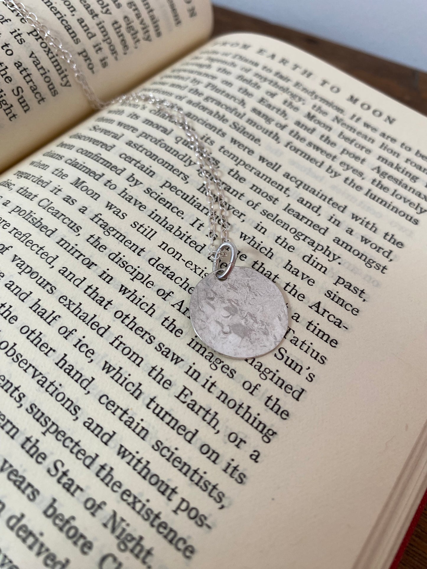 Recycled Sterling Silver Moon Necklace