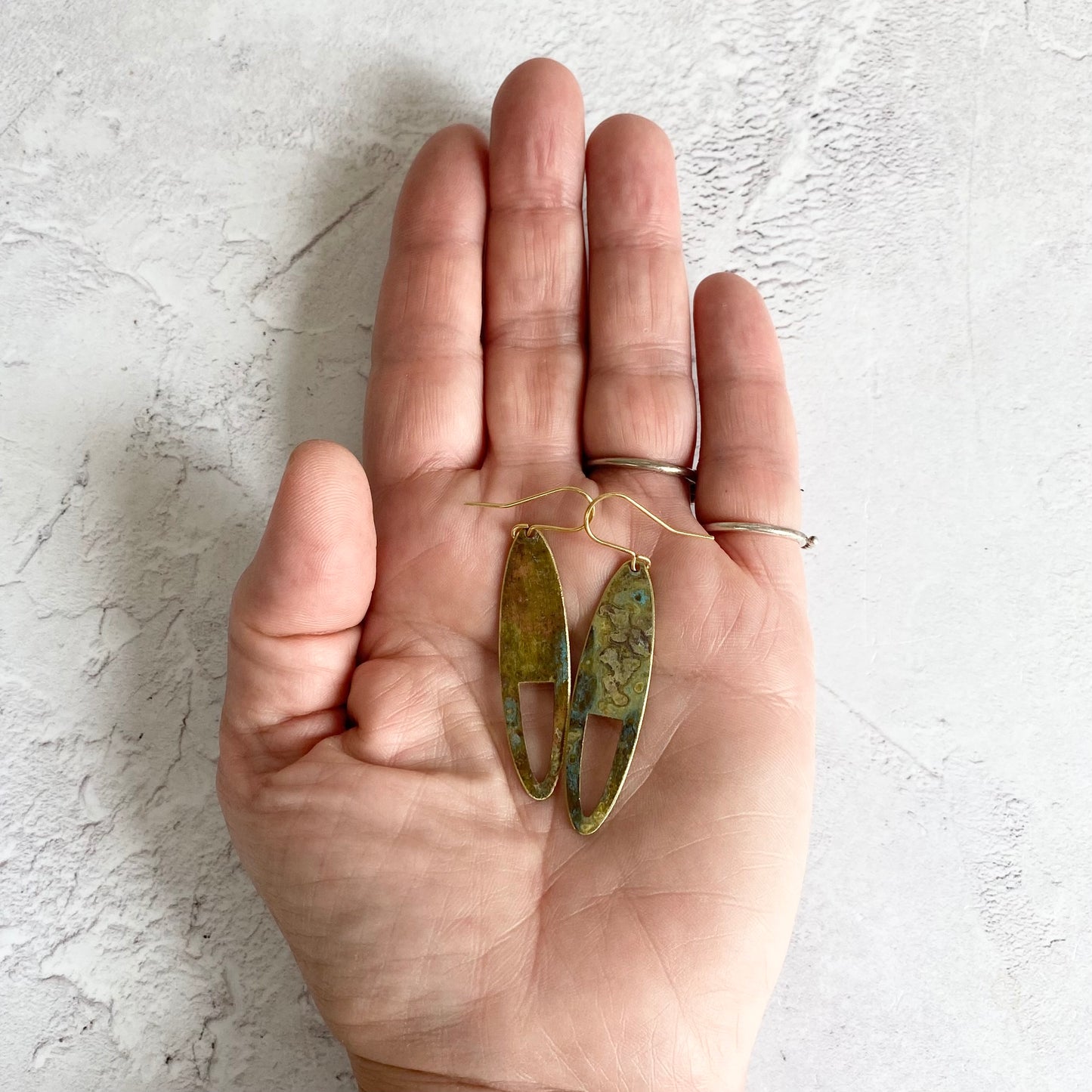 DUNE Patinated Brass Earrings