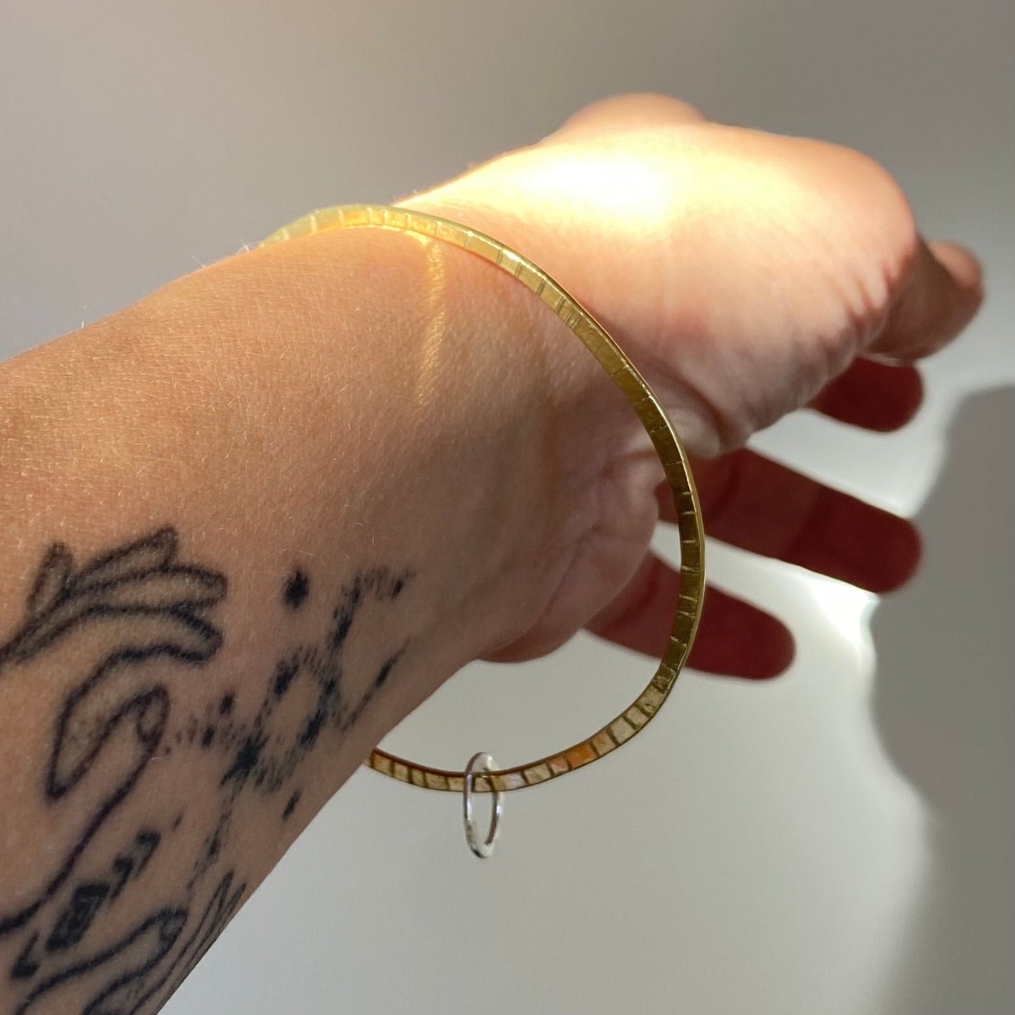 LINYOW Brass and Recycled Silver Bangle