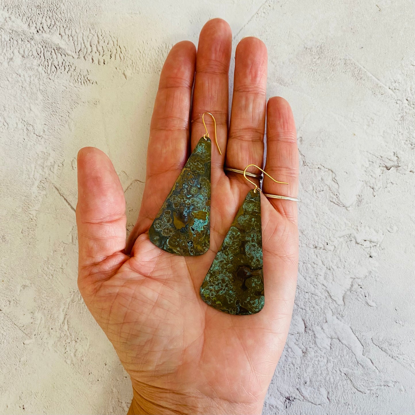 SHOAL Patinated Brass Earrings