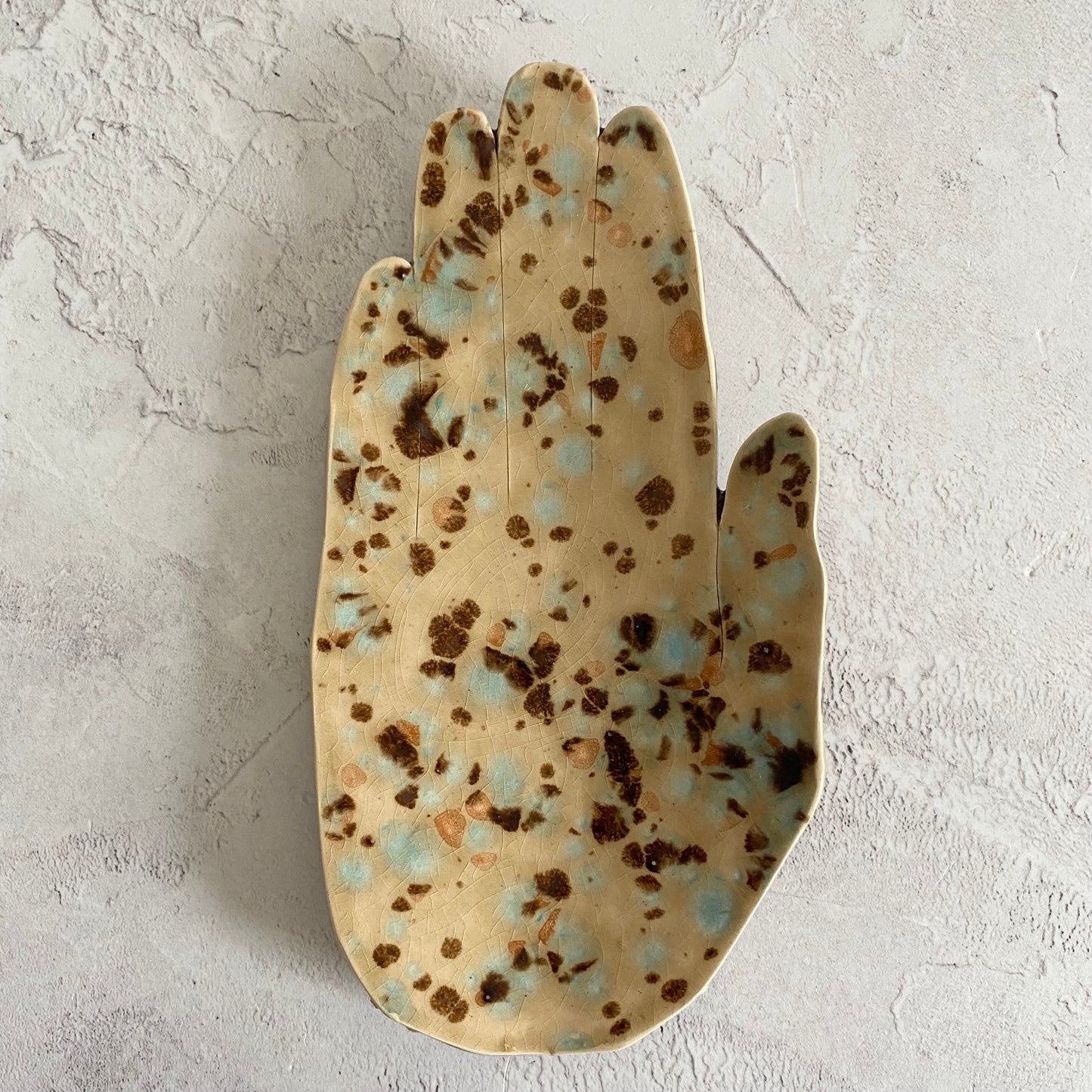 Ceramic Hand Trinket Dish - Dappled