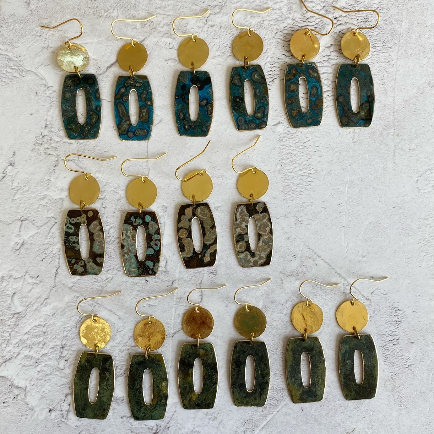 TREWYN Patinated Brass Earrings
