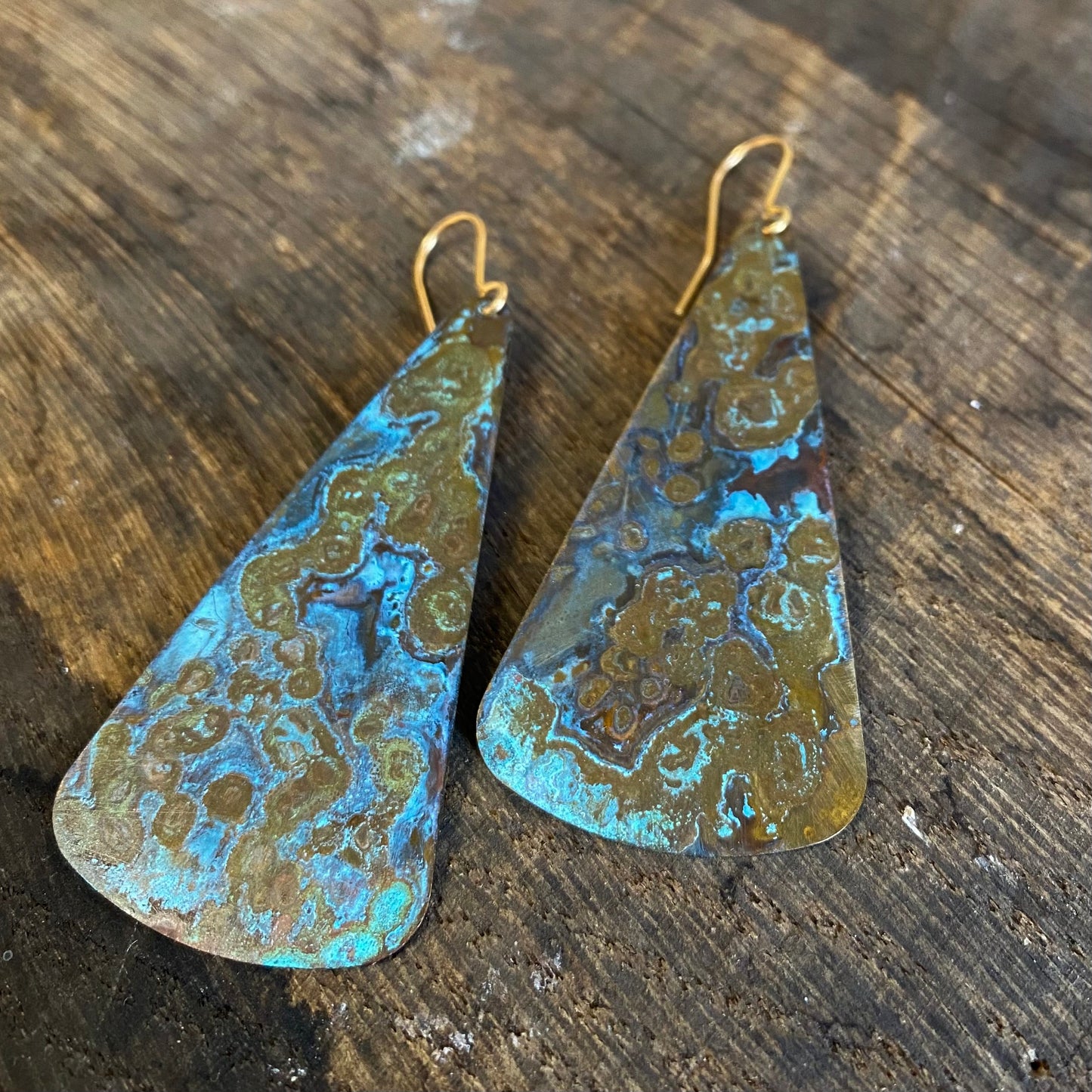 SHOAL Patinated Brass Earrings