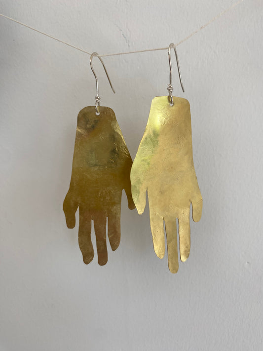 Golden Hands Statement Earrings