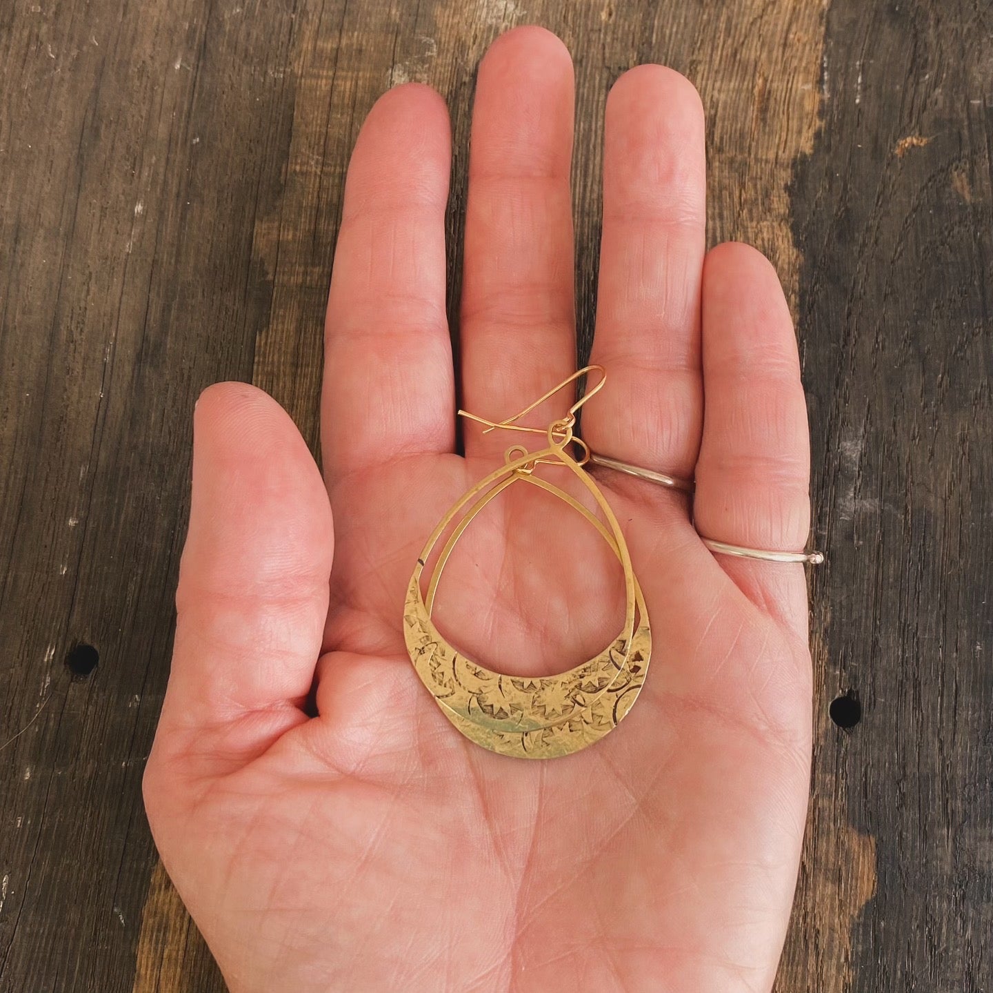 CELESTE  Star and Moon Hoop Earrings