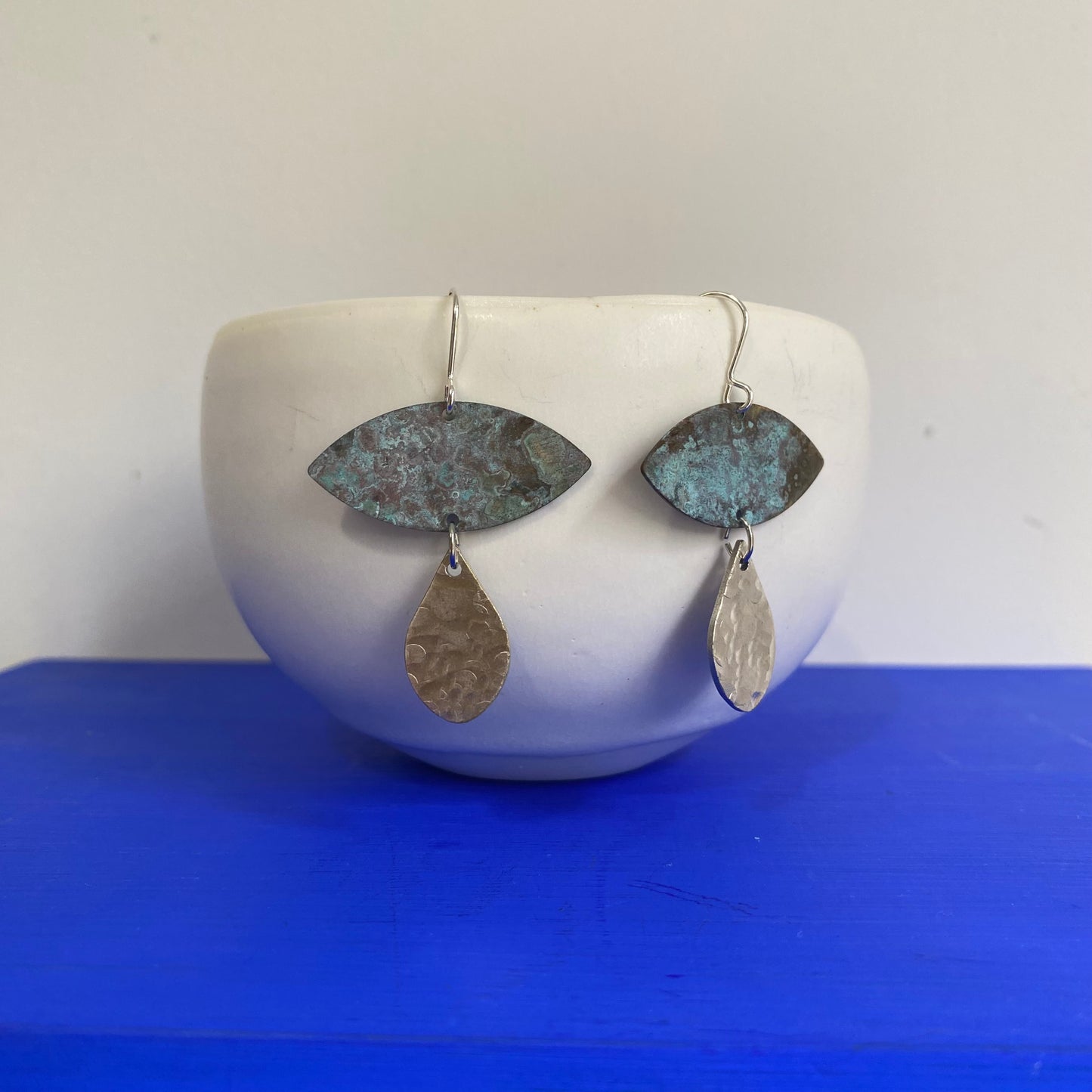 SACRED TEARS Turquoise Patina and Hammered Aluminium