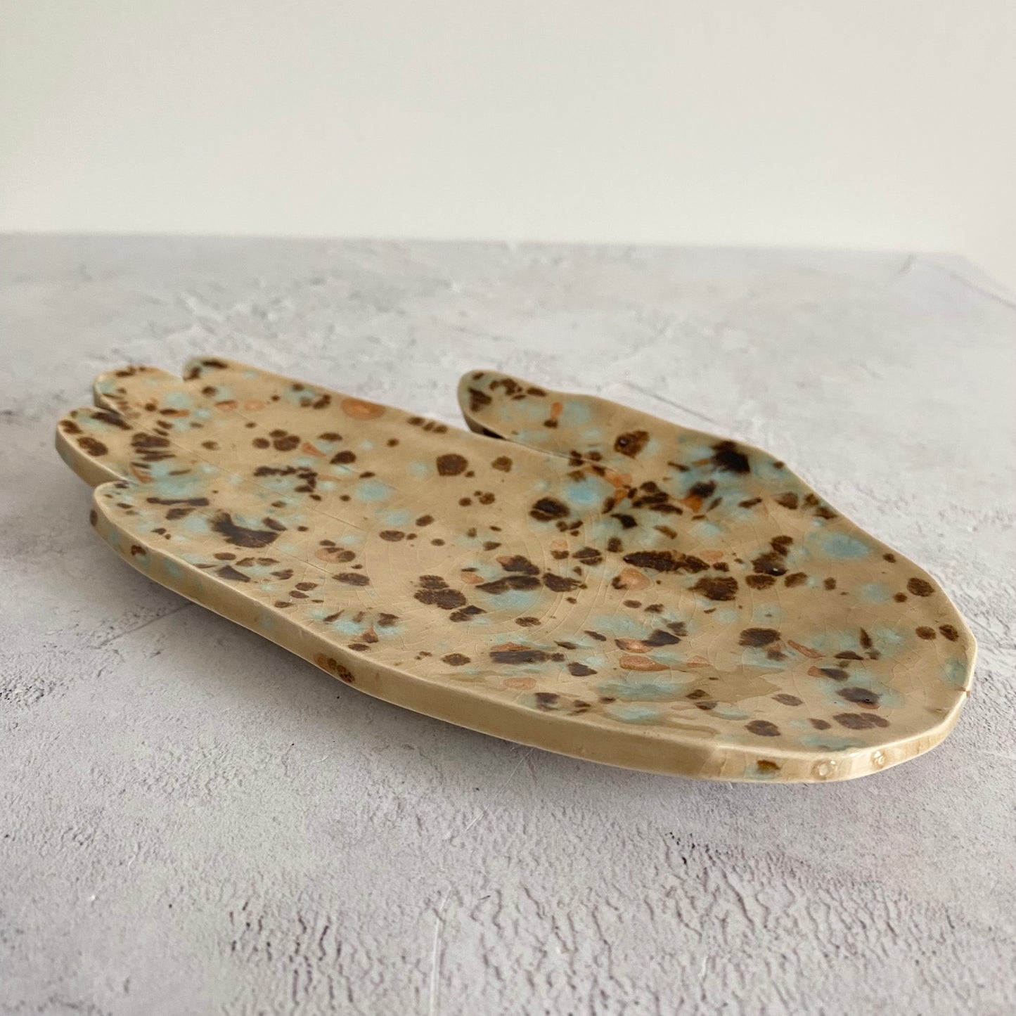 Ceramic Hand Trinket Dish - Dappled