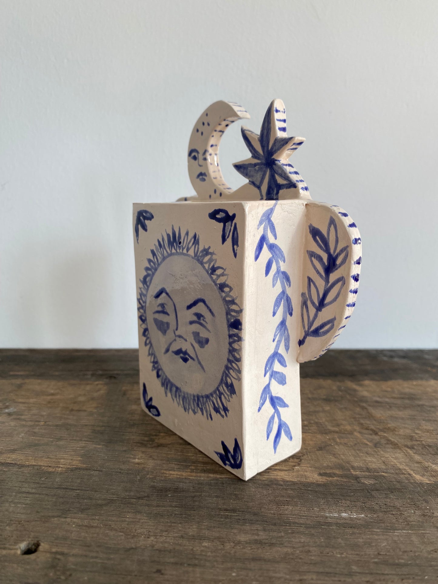 Little Altar - Temple - Ceramic Art - Object - Blue and White