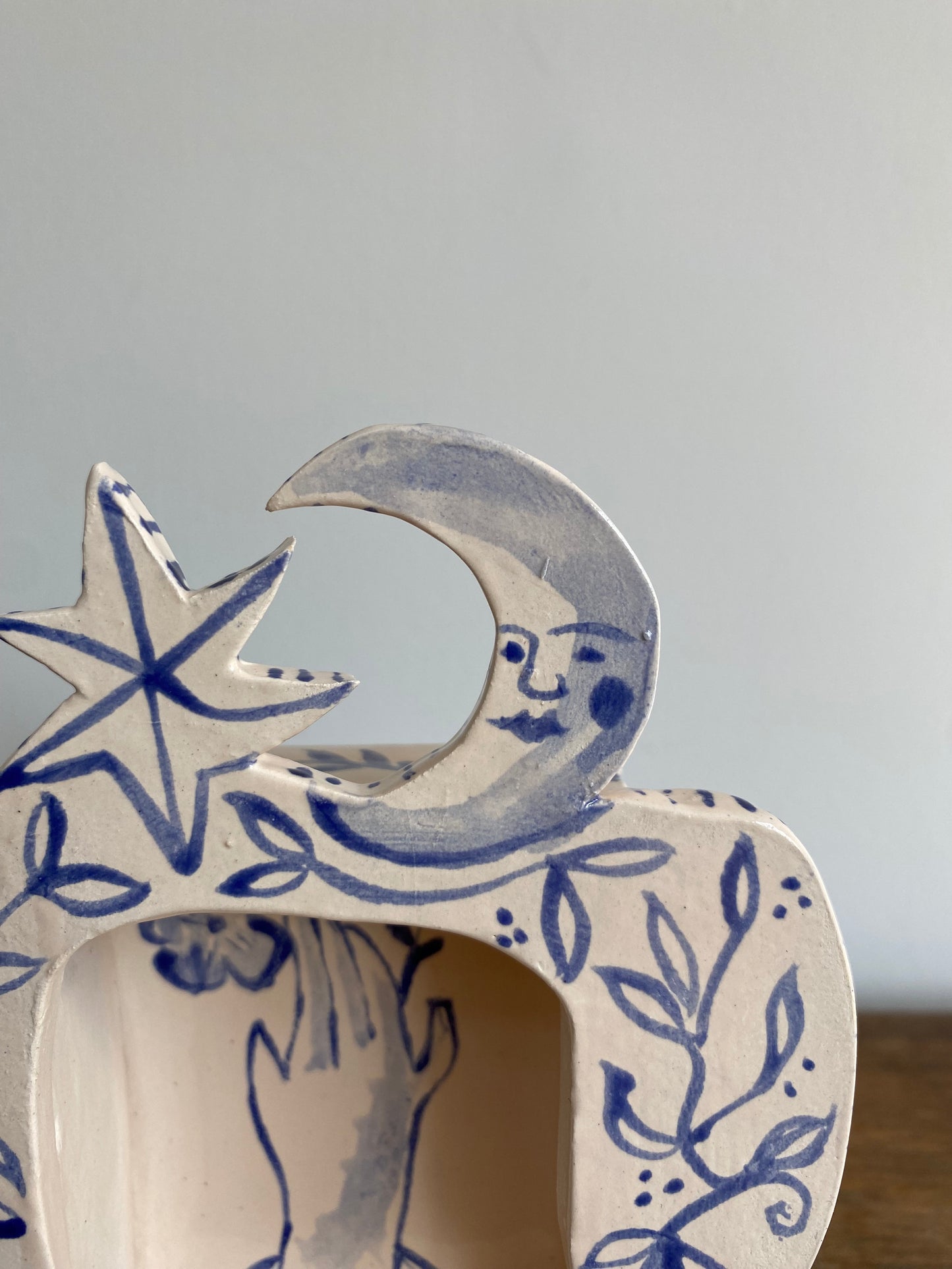 Little Altar - Temple - Ceramic Art - Object - Blue and White
