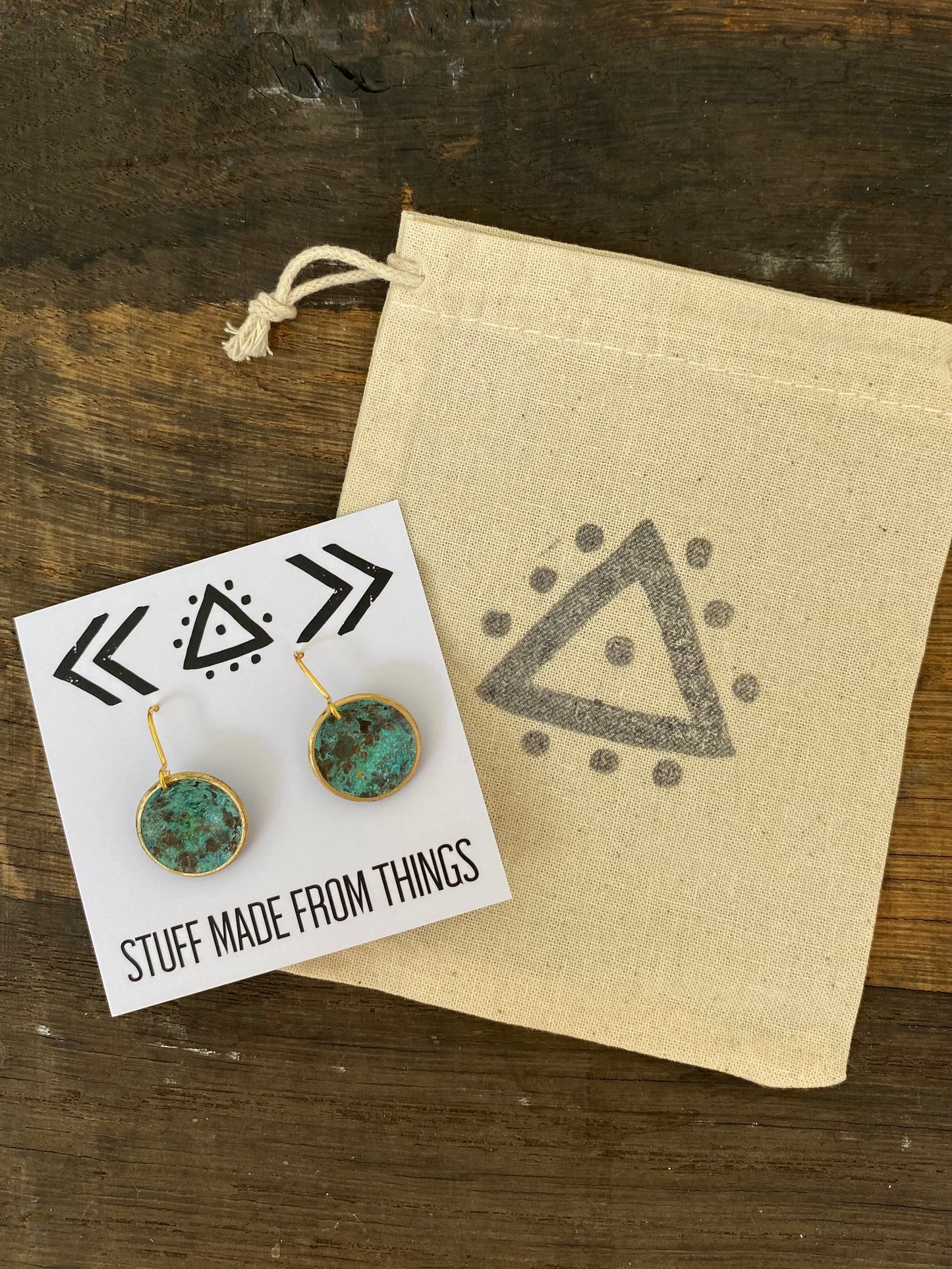 Verdigris Dome Earrings