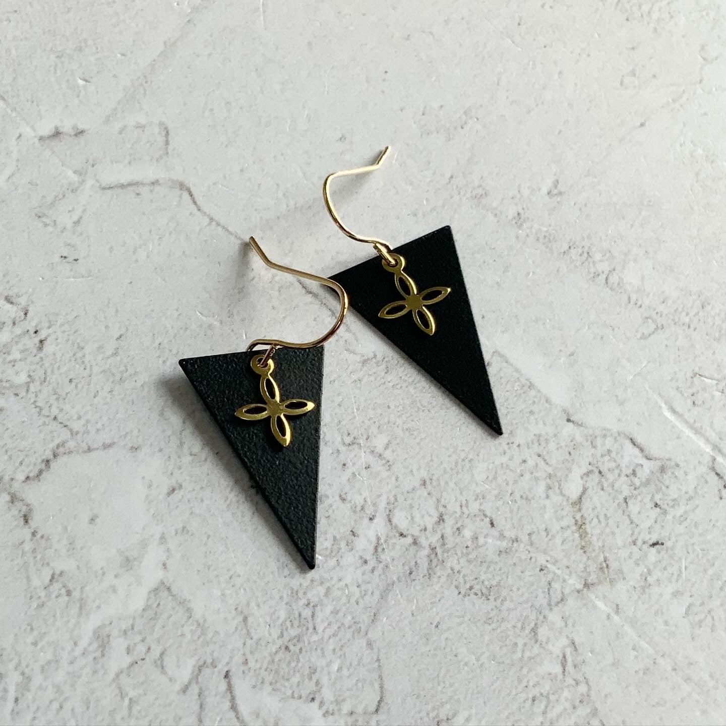 Black Triangle with Brass Detail
