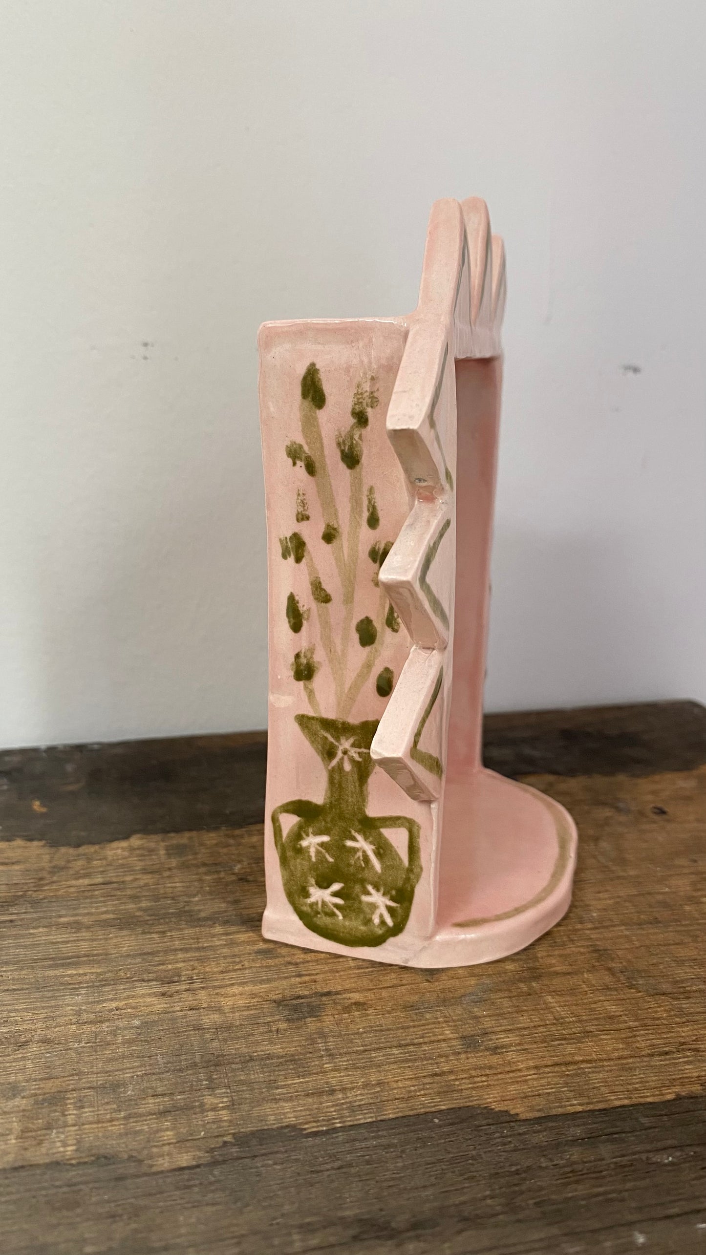 Little Altar - Temple - Ceramic Art - Object - Pink & Green