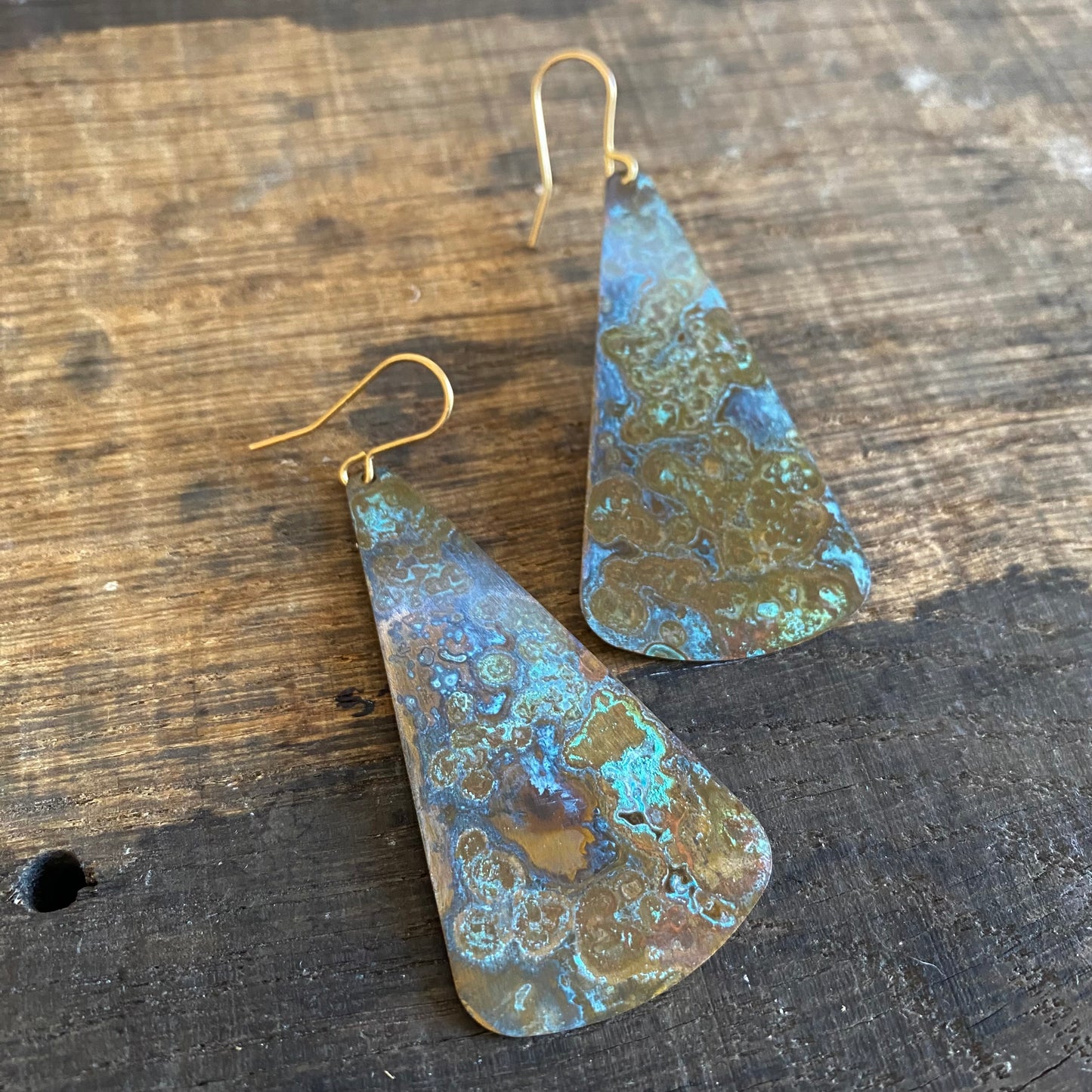 SHOAL Patinated Brass Earrings