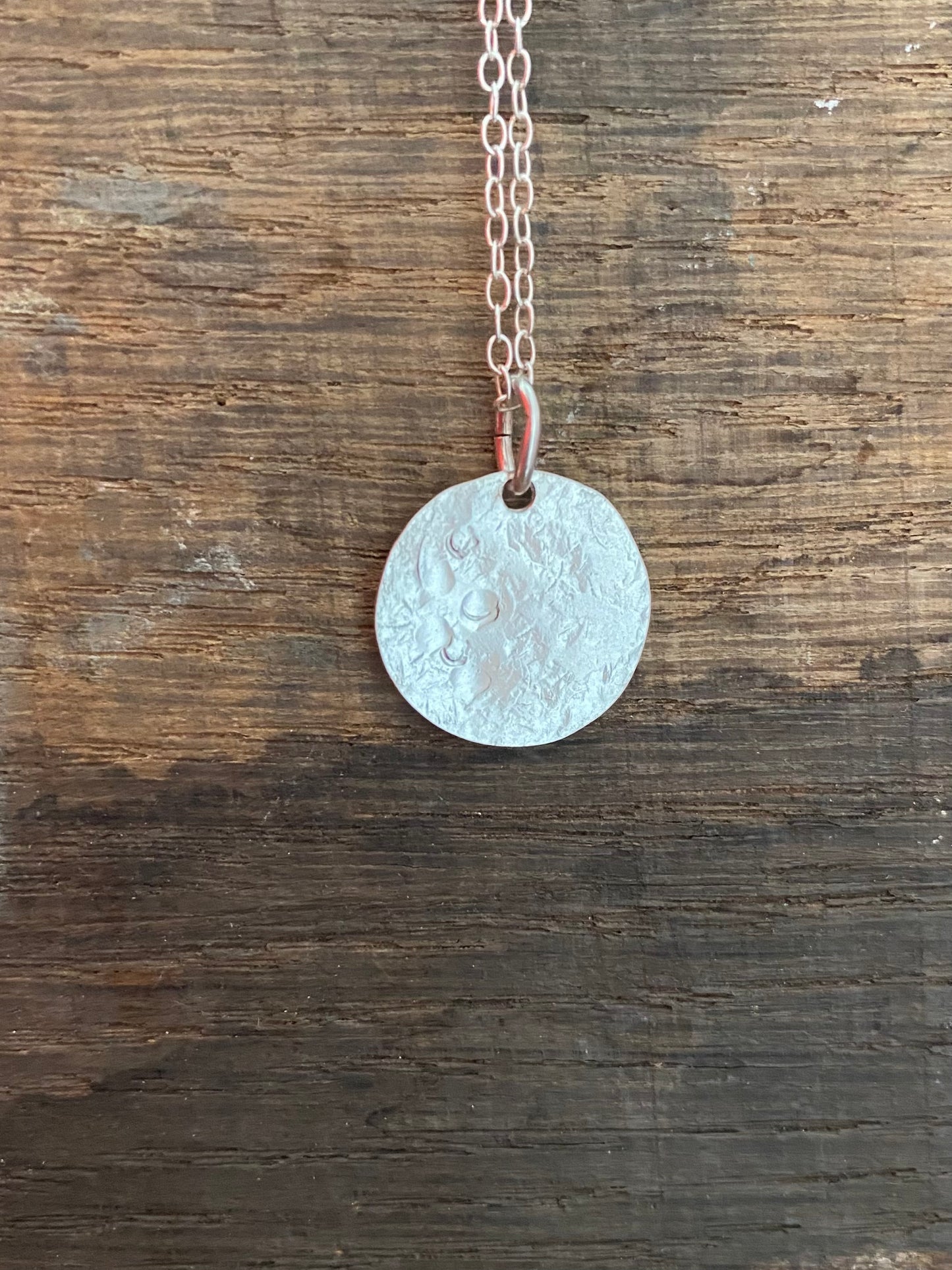 Recycled Sterling Silver Moon Necklace