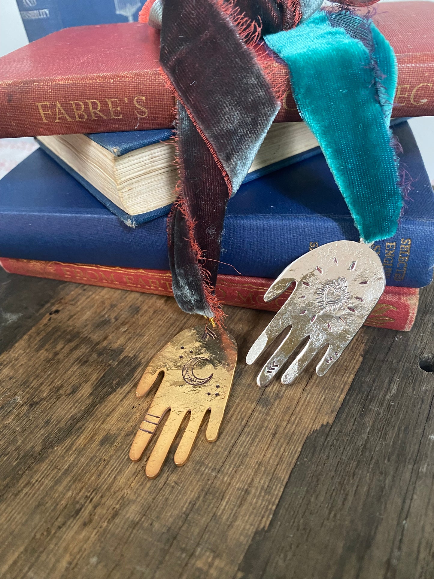 Hand Pendant on Velvet Ribbon