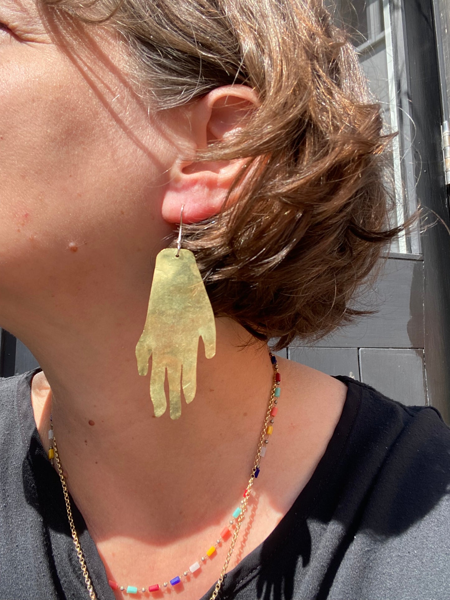 Golden Hands Statement Earrings