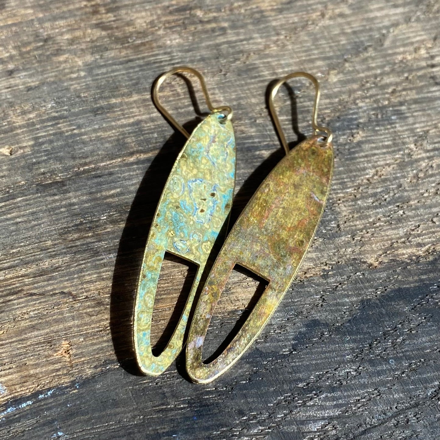 DUNE Patinated Brass Earrings