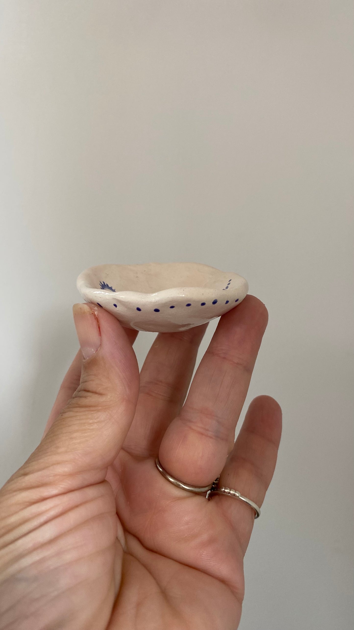 Ceramic Trinket Dish - Decorative Bowl - Ring Dish - Illustration - House - Delft Inspired