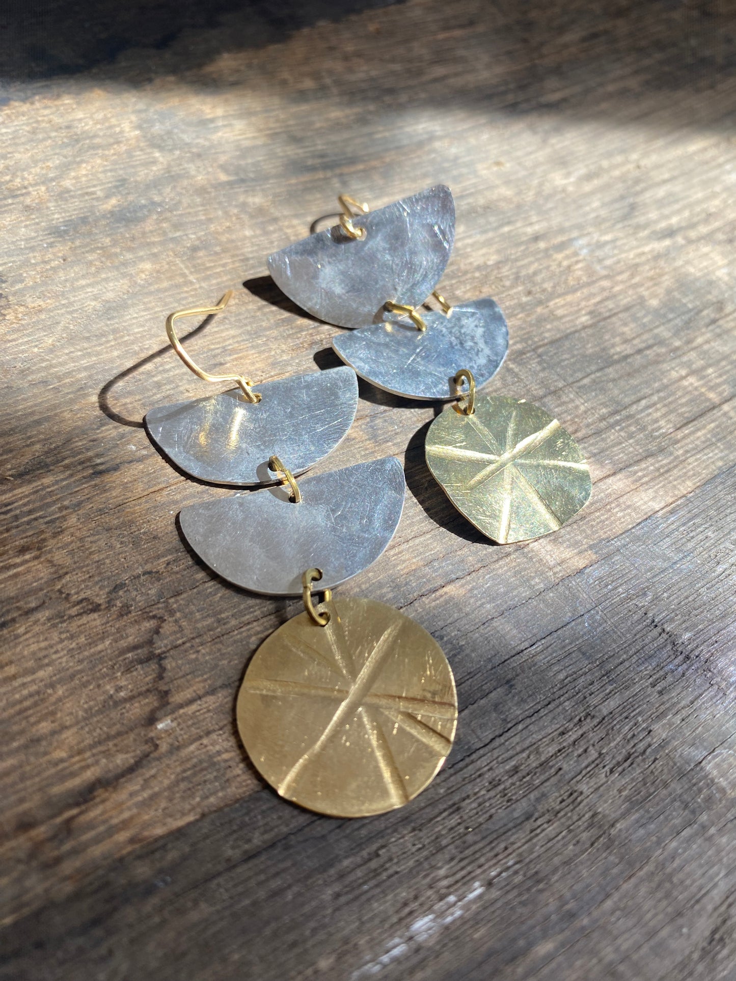 Saturday Sun Statement Earrings - Silver & Gold