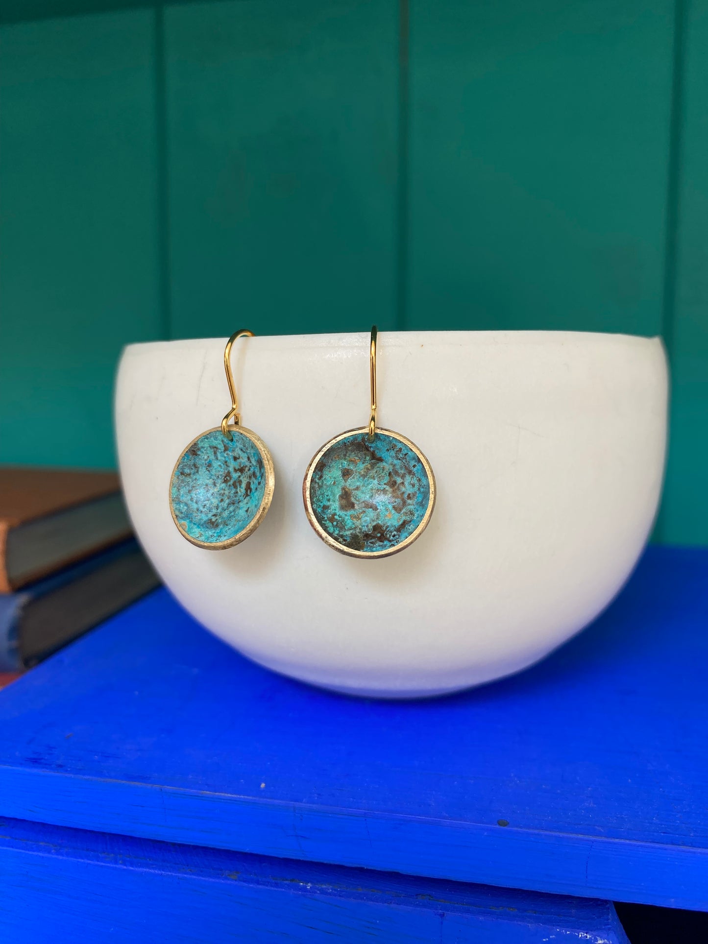 Verdigris Dome Earrings