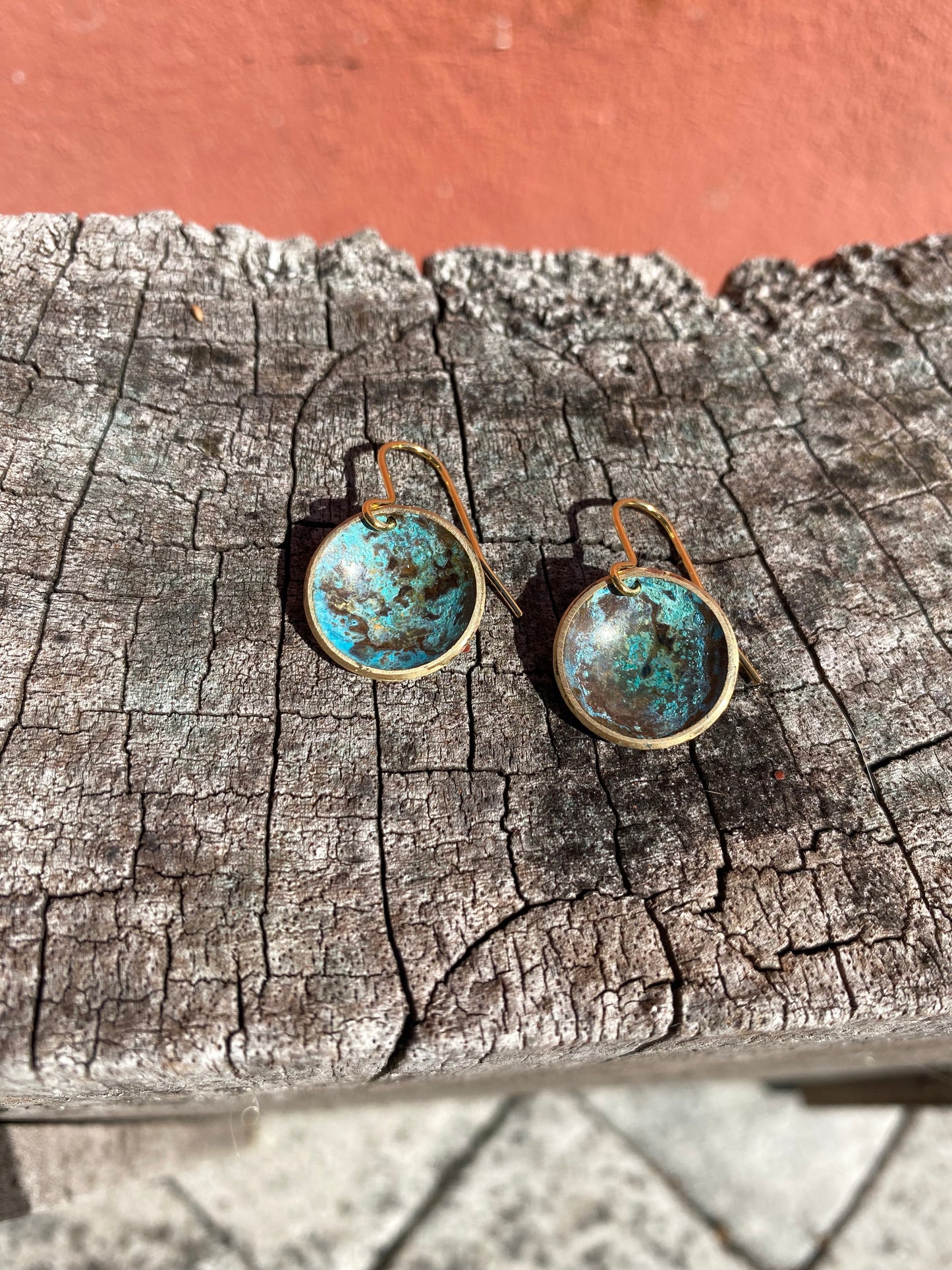 Verdigris Dome Earrings