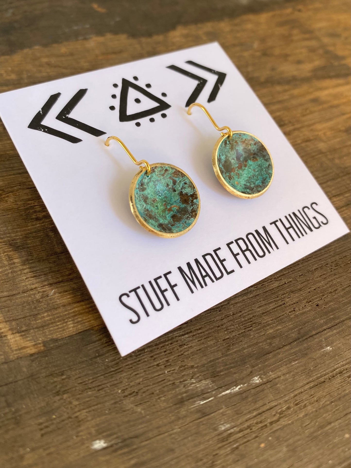 Verdigris Dome Earrings