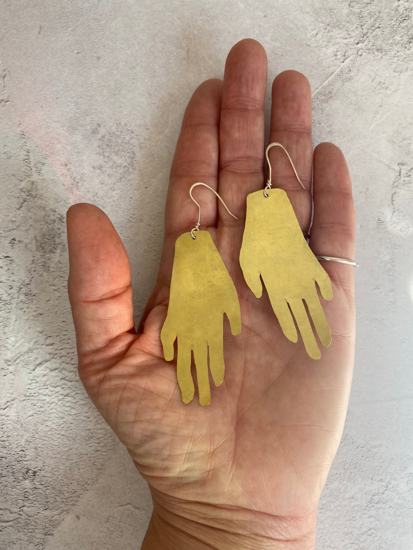 Golden Hands Statement Earrings