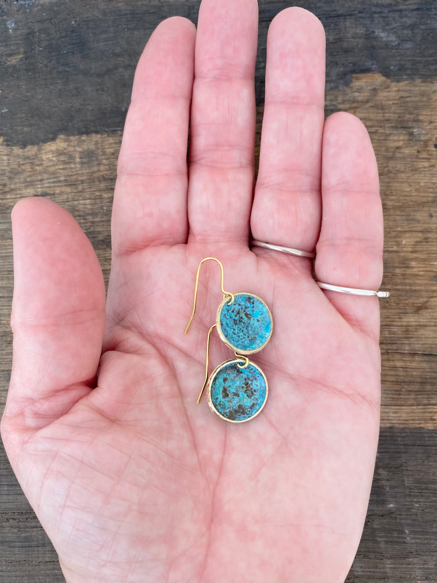 Verdigris Dome Earrings